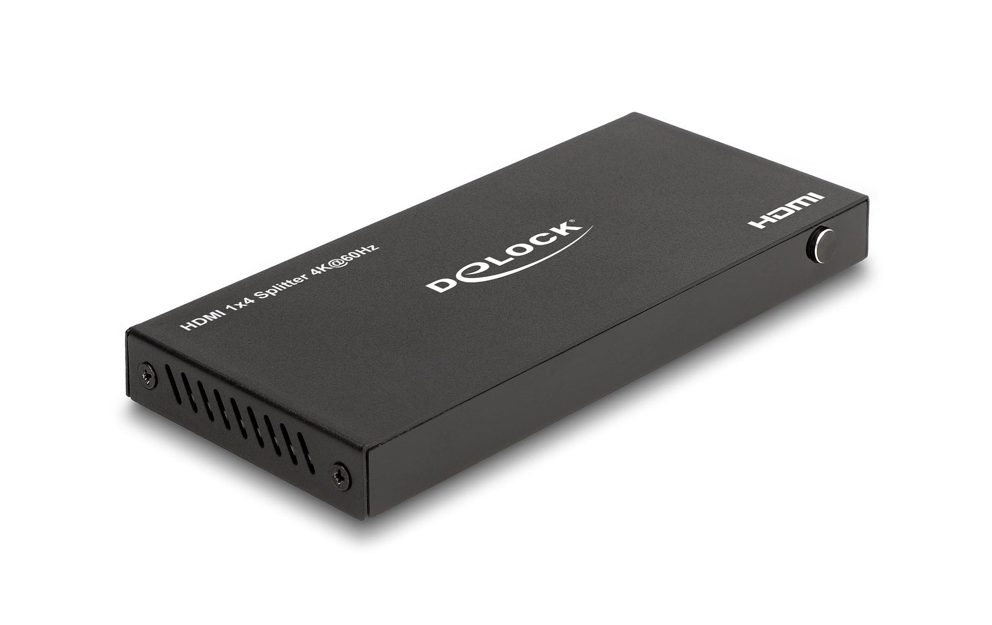 DeLOCK HDMI Splitter, 1× HDMI In / 4× HDMI Out, 4K@60 Hz, HDR, Downscaler, HDCP 2.2, Schwarz