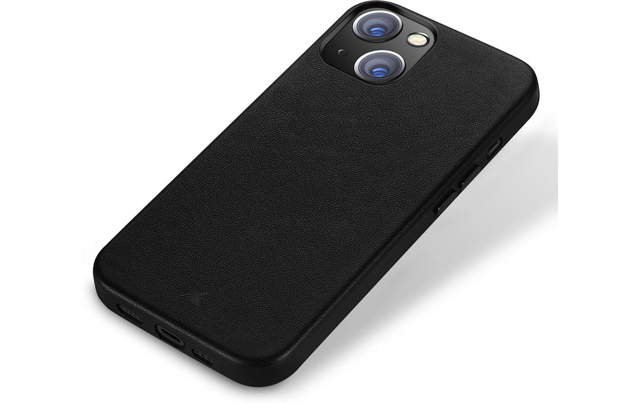 Nevox – Backcover – für Apple iPhone 16 – Schwarz – Echtes Leder – MagSafe-kompatibel