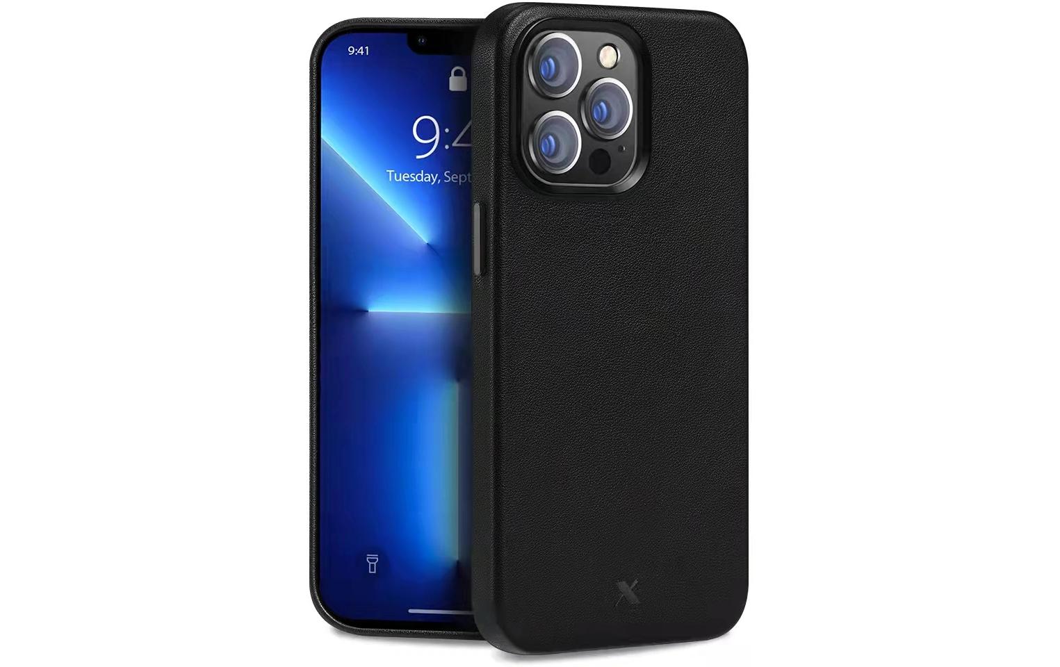 Nevox – Backcover StyleShell – für Apple iPhone 16 Pro – schwarz – Leder