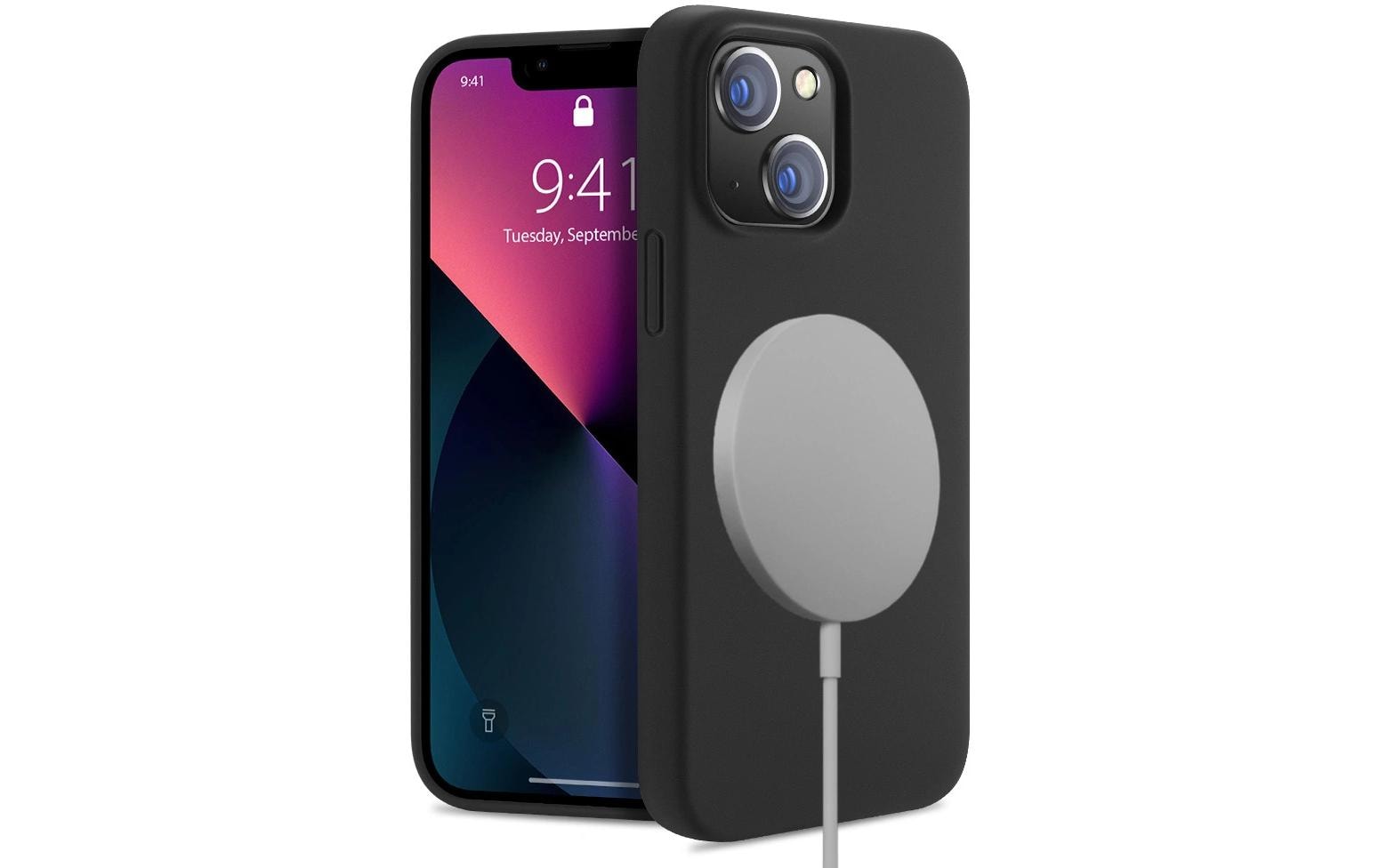 Nevox – Backcover StyleShell Shock – für Apple iPhone 16 – schwarz – Silikon – MagSafe-kompatibel