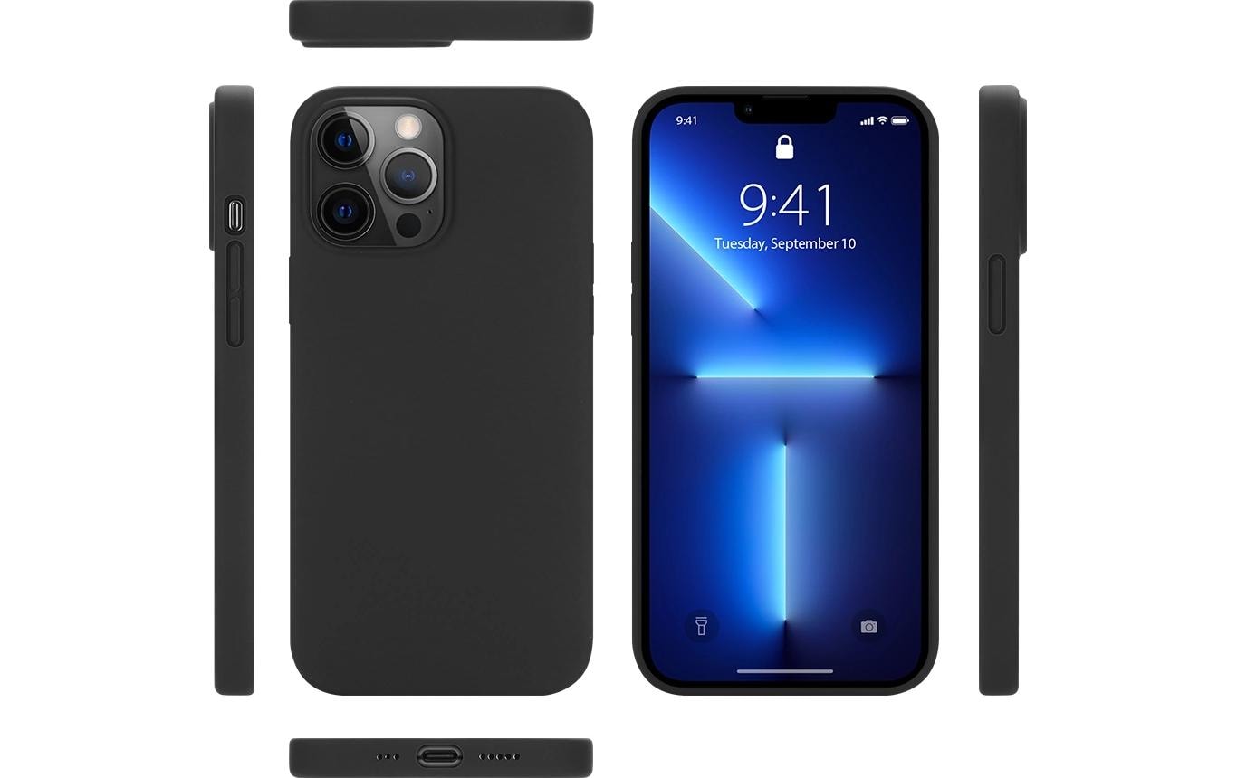 Nevox StyleShell Shock – Backcover – für Apple iPhone 16 Pro, MagSafe, Silikon+PC+Mikrofaser, Schwarz