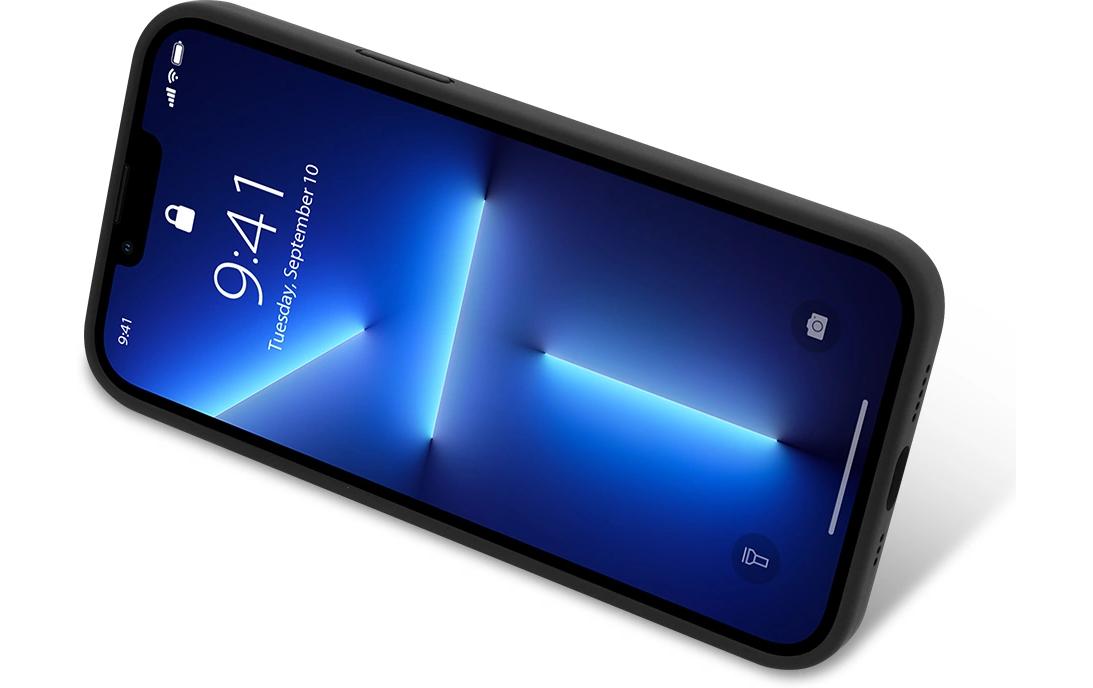 Nevox StyleShell Shock – Backcover – für Apple iPhone 16 Pro, MagSafe, Silikon+PC+Mikrofaser, Schwarz