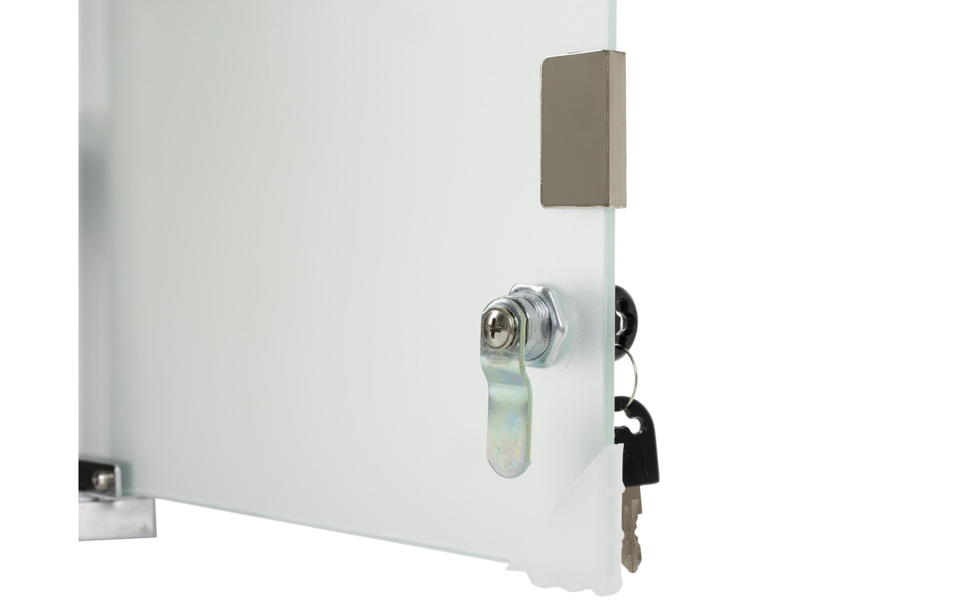 STRUCT Medizinschrank L – abschliessbar, Edelstahl, 300 × 120 × 450 mm, silber