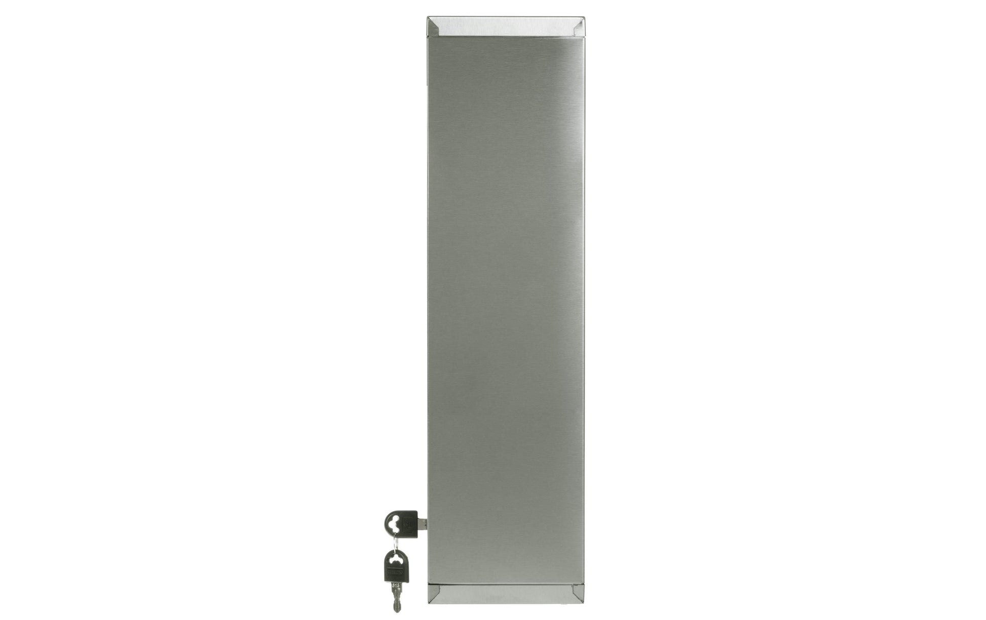 STRUCT Medizinschrank L – abschliessbar, Edelstahl, 300 × 120 × 450 mm, silber