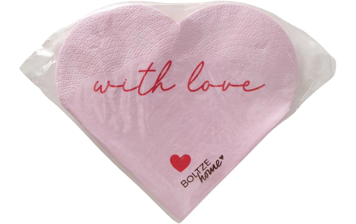 Boltze Servietten Liebe – mehrfarbig – 17 × 17 cm, 3-lagig – 12 Stück