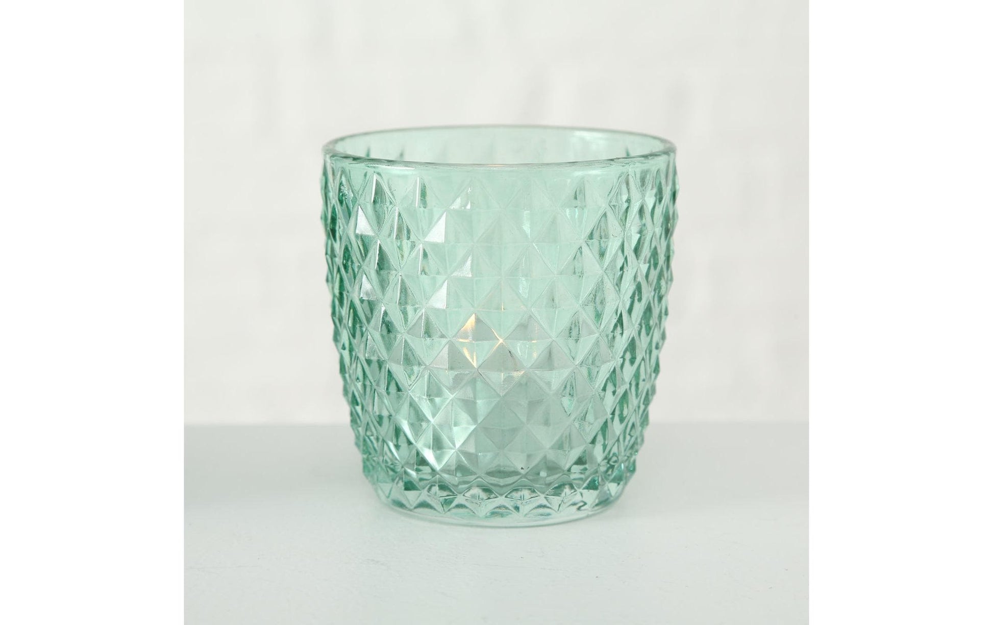 Boltze Marilu Windlicht – Glas, Grün – Ø 7,5 × 7,5 cm – 4-teilig