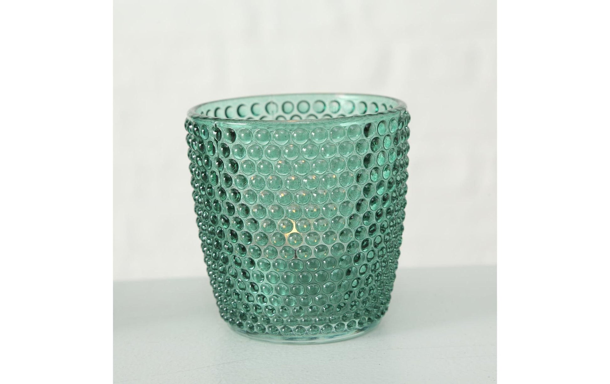 Boltze Marilu Windlicht – Glas, Grün – Ø 7,5 × 7,5 cm – 4-teilig