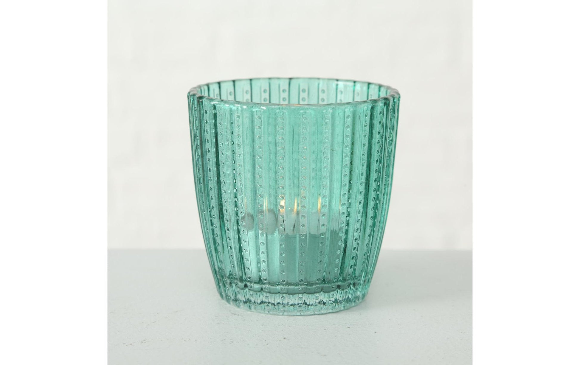 Boltze Marilu Windlicht – Glas, Grün – Ø 7,5 × 7,5 cm – 4-teilig