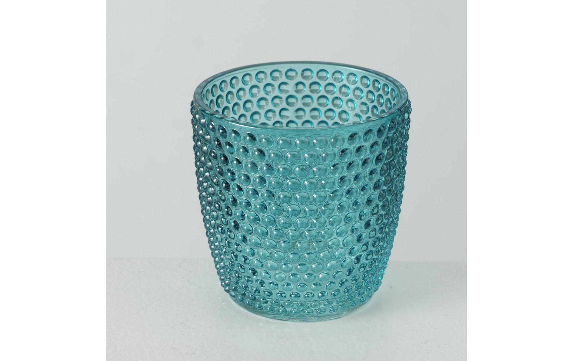 Boltze Windlicht – Glas, petrol – Ø 7,5 × 7,5 cm – 4-teilig
