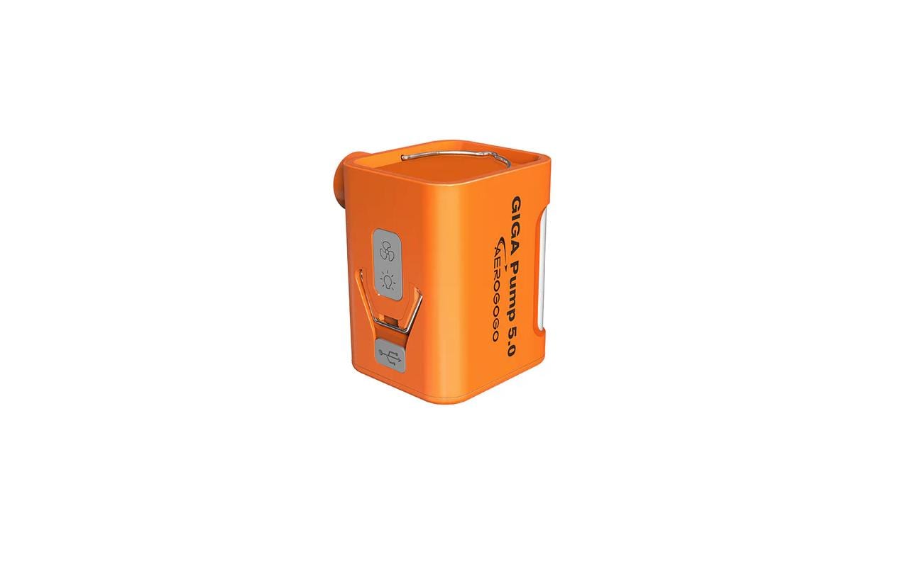 Aerogogo Luftpumpe Giga Pump 5 – Akkubetrieb, 3,7 V, 3600 mAh, 165 g, Kunststoff (ABS), Orange