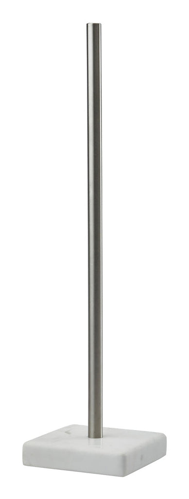 Aquanova Toilettenpapierständer – Edelstahl, Naturstein, Weiss, für 3 Rollen, 12 × 12 × 47 cm