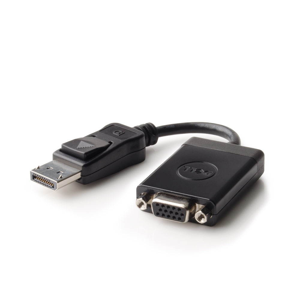 DELL Adapter DisplayPort zu VGA – 1920 × 1200, DisplayPort 1.1a – für Geräte mit DisplayPort – Schwarz