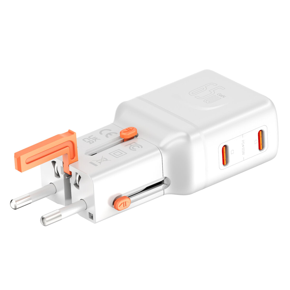 4smarts Nomad Pocket Netzteil (Universal) – 65 W, 2× USB-C, PD, PPS, QC, GaN – für Laptop, Smartphone, Tablet