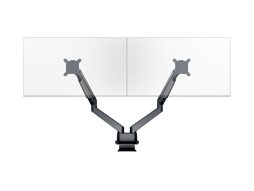 Multibrackets Tischständer Duo 3965 – Tischhalterung, Dual, bis 32", VESA 100 × 100 mm, 10 kg, Drehbar, Schwarz