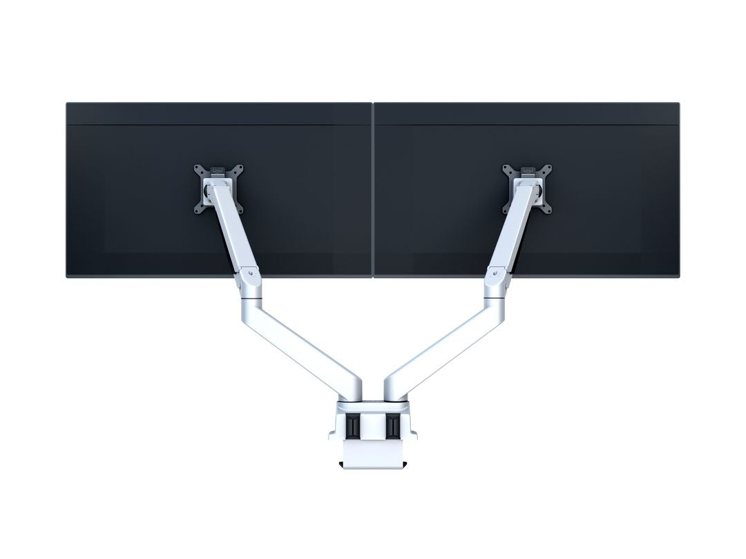 Multibrackets Tischständer Duo 3972 – Tischhalterung, Dual, bis 32", VESA 100 × 100 mm, 10 kg, neigbar, silber