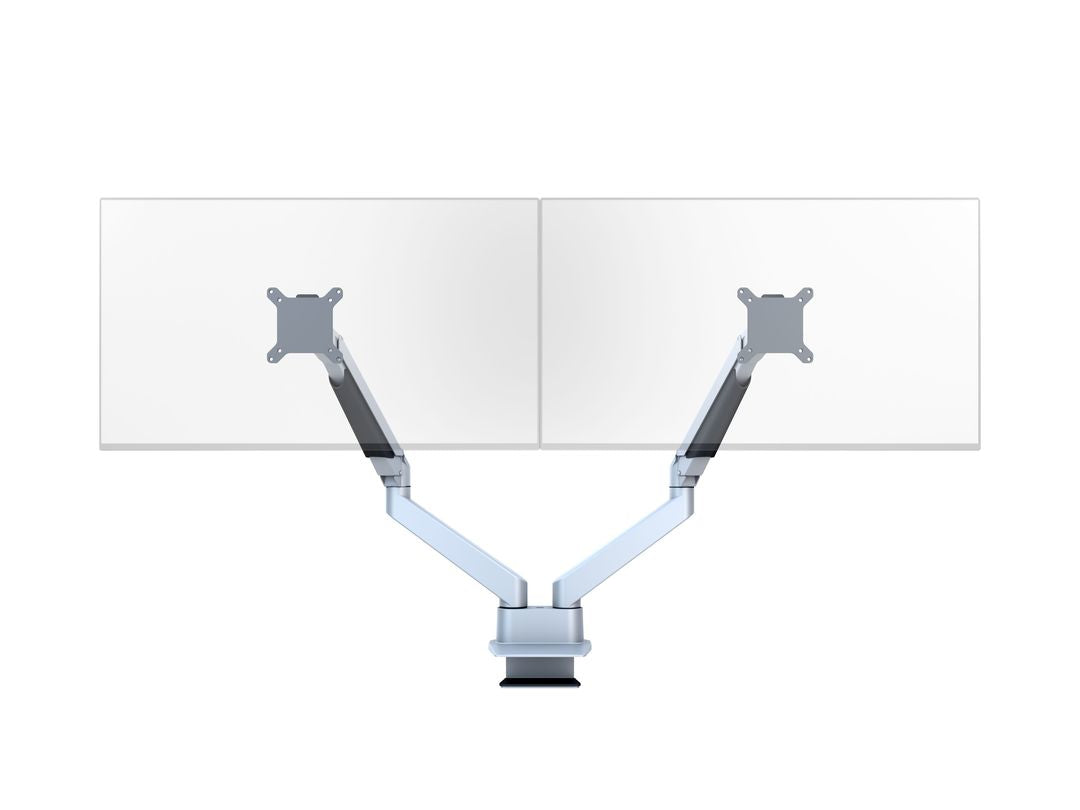 Multibrackets Tischständer Duo 3972 – Tischhalterung, Dual, bis 32", VESA 100 × 100 mm, 10 kg, neigbar, silber