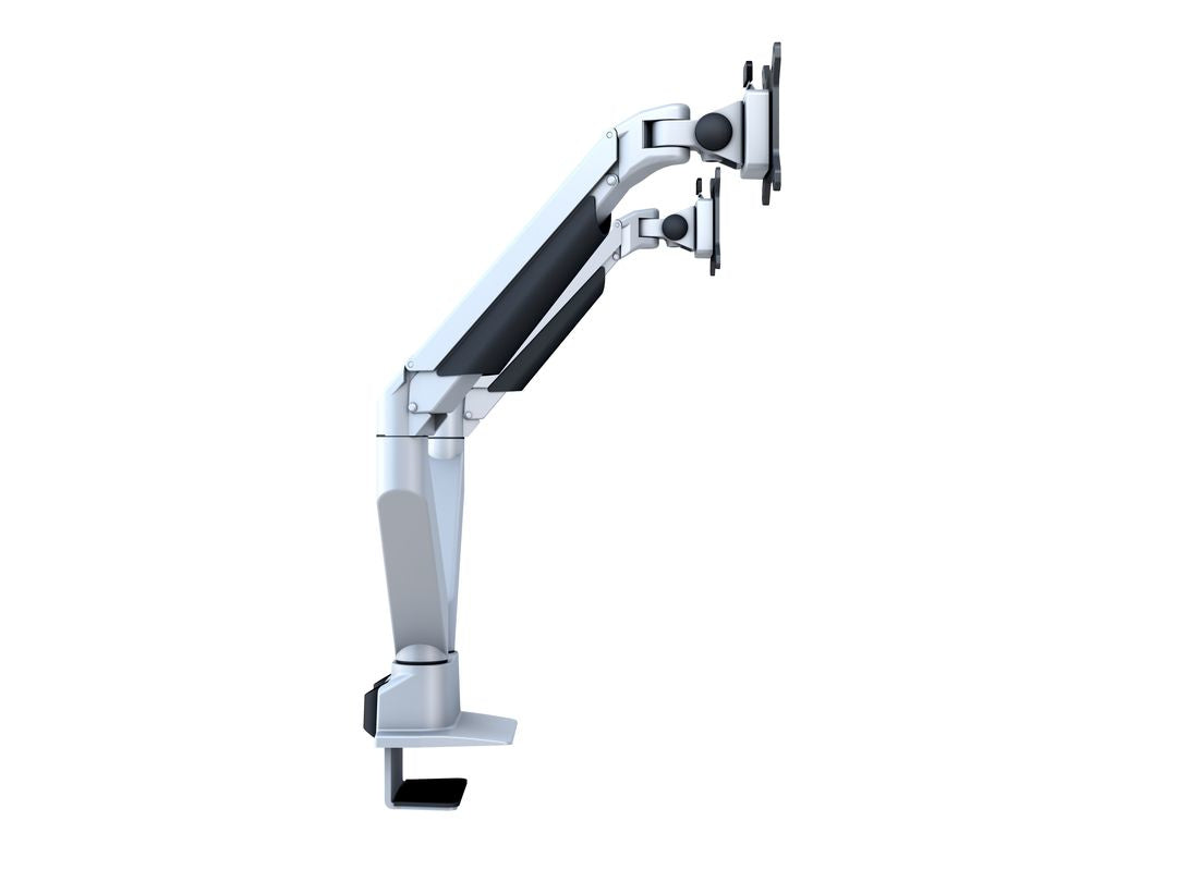 Multibrackets Tischständer Duo 3972 – Tischhalterung, Dual, bis 32", VESA 100 × 100 mm, 10 kg, neigbar, silber
