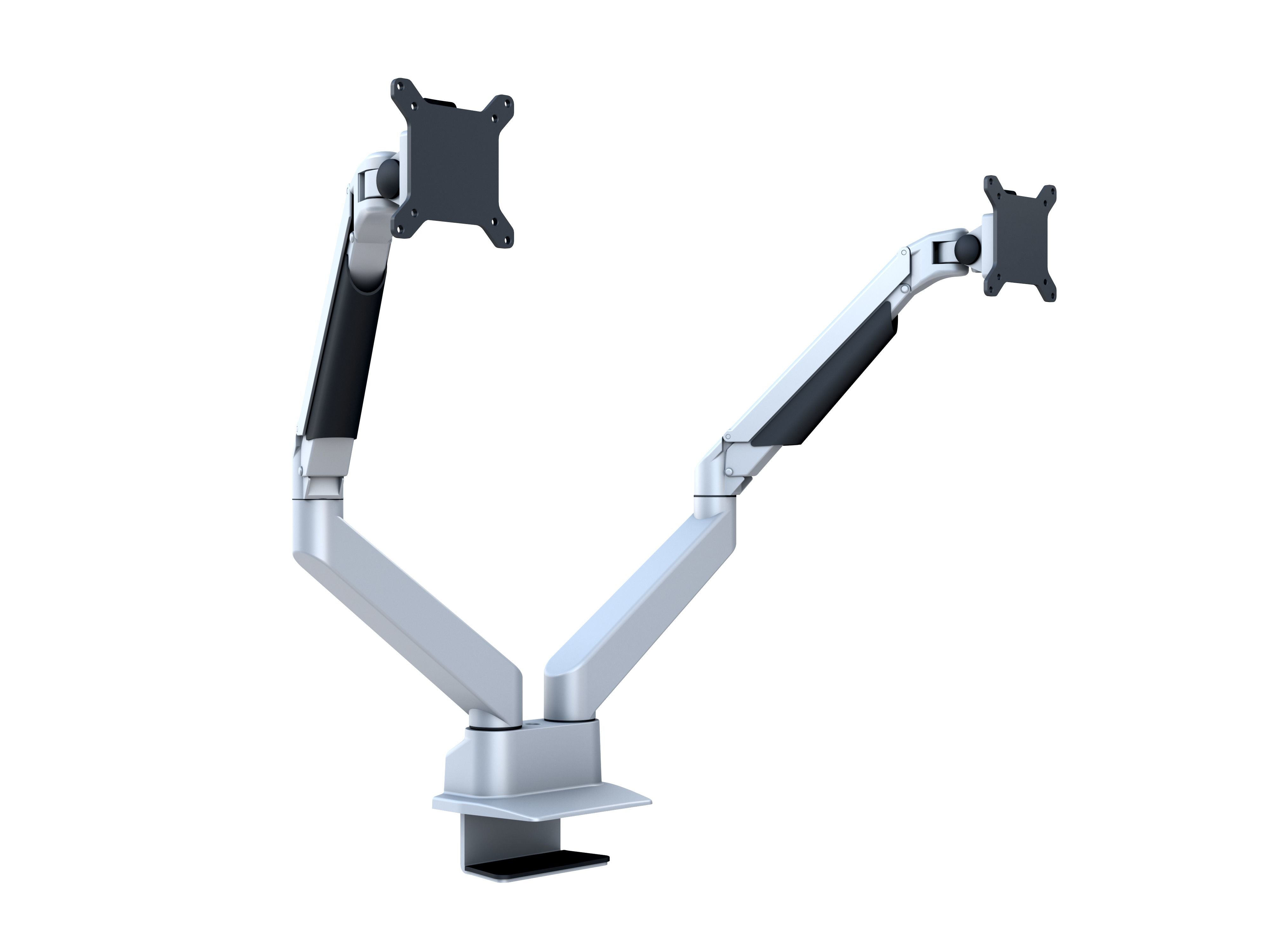 Multibrackets Tischständer Duo 3972 – Tischhalterung, Dual, bis 32", VESA 100 × 100 mm, 10 kg, neigbar, silber