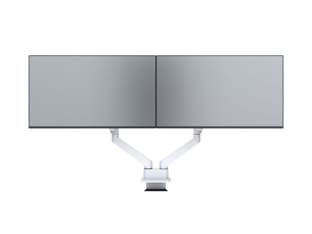 Multibrackets 3989 – Tischhalterung, Dual, bis 32", VESA 100 × 100 mm, 10 kg, drehbar, weiss