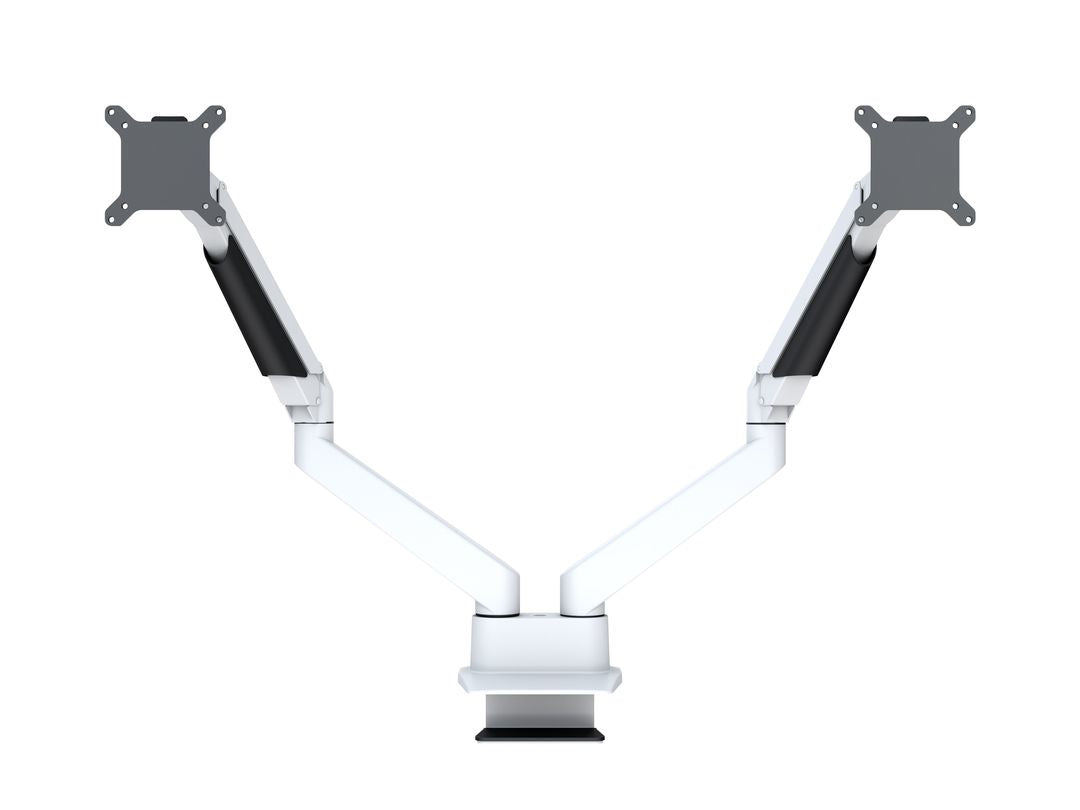 Multibrackets 3989 – Tischhalterung, Dual, bis 32", VESA 100 × 100 mm, 10 kg, drehbar, weiss