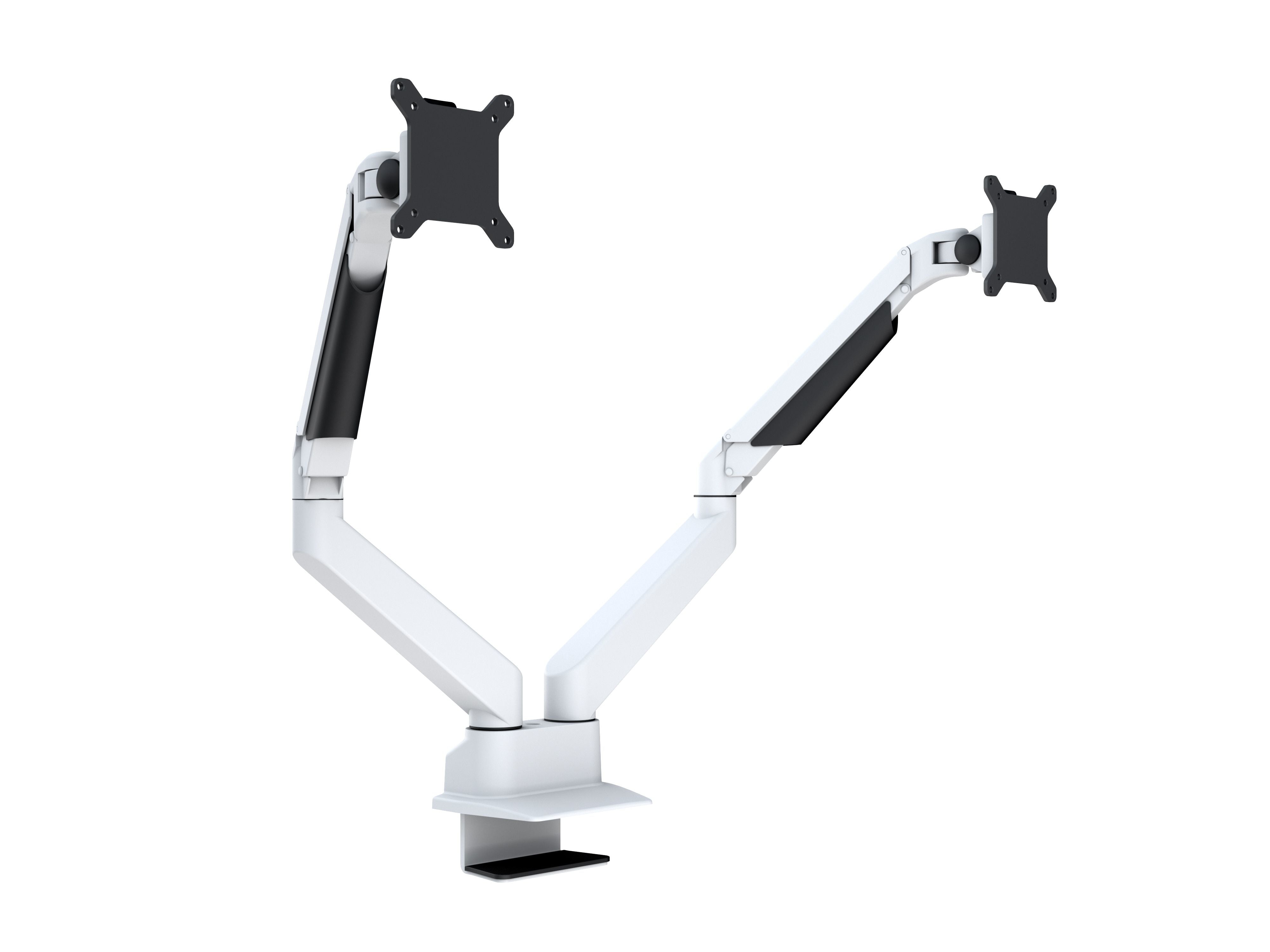 Multibrackets 3989 – Tischhalterung, Dual, bis 32", VESA 100 × 100 mm, 10 kg, drehbar, weiss