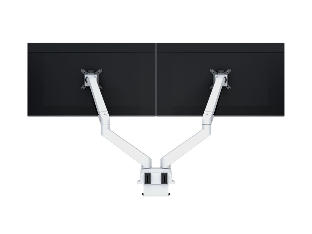 Multibrackets 3989 – Tischhalterung, Dual, bis 32", VESA 100 × 100 mm, 10 kg, drehbar, weiss