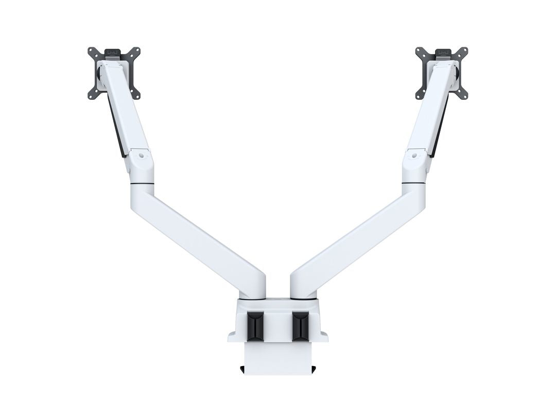 Multibrackets 3989 – Tischhalterung, Dual, bis 32", VESA 100 × 100 mm, 10 kg, drehbar, weiss