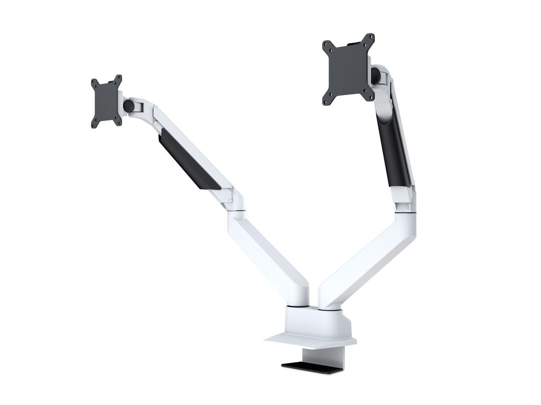 Multibrackets 3989 – Tischhalterung, Dual, bis 32", VESA 100 × 100 mm, 10 kg, drehbar, weiss