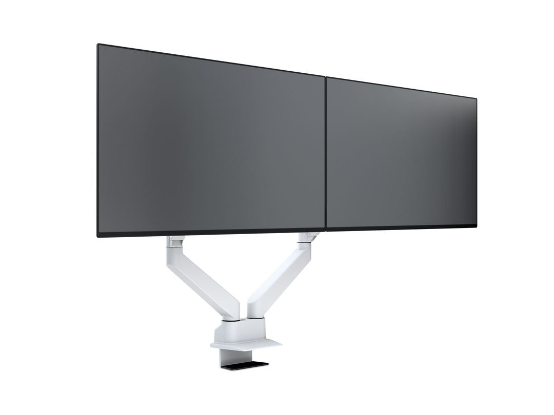 Multibrackets 3989 – Tischhalterung, Dual, bis 32", VESA 100 × 100 mm, 10 kg, drehbar, weiss