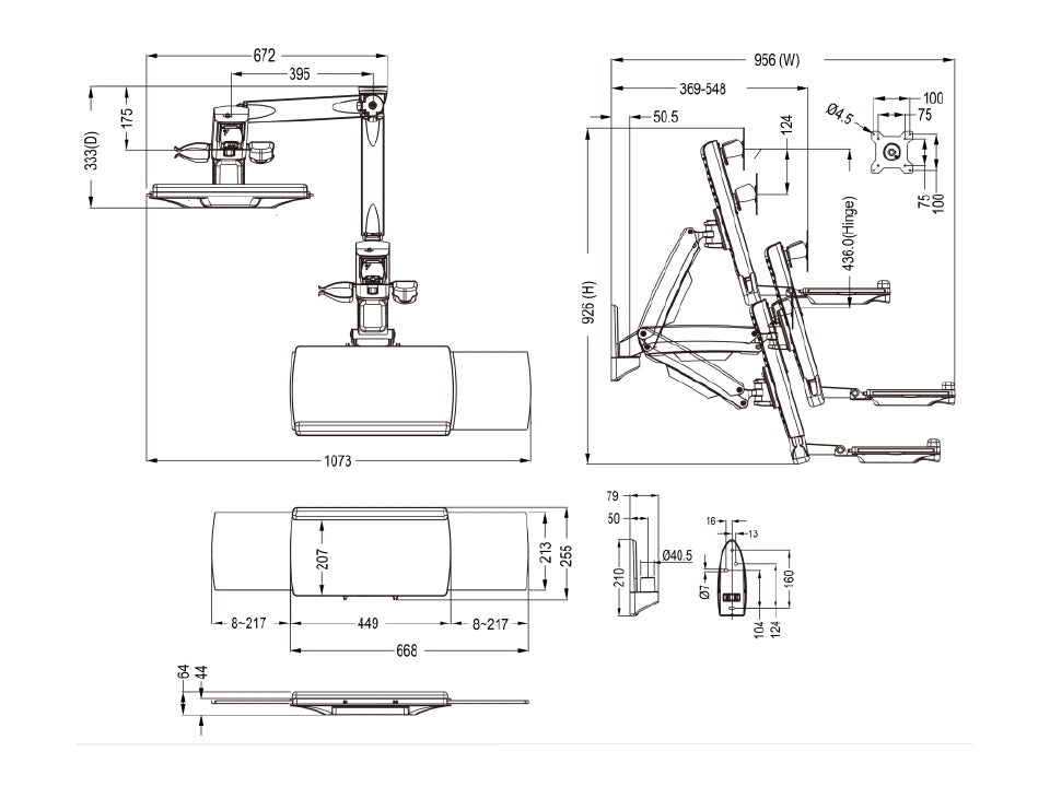 Multibrackets Workstation Arm 4351