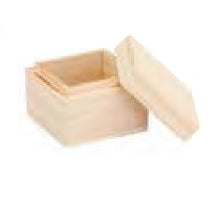 GLOREX Holzbox, Kiefer, Beige, 6 × 5 × 6 cm, Quadratisch, FSC, 61682600