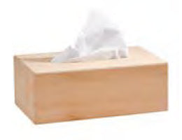 GLOREX Kosmetiktuchbox – Tisch-/Aufhängeloch, Holz, 25×13×9 cm