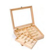 GLOREX Schmuckkästchen – Holz – Braun – 400 × 75 × 280 mm