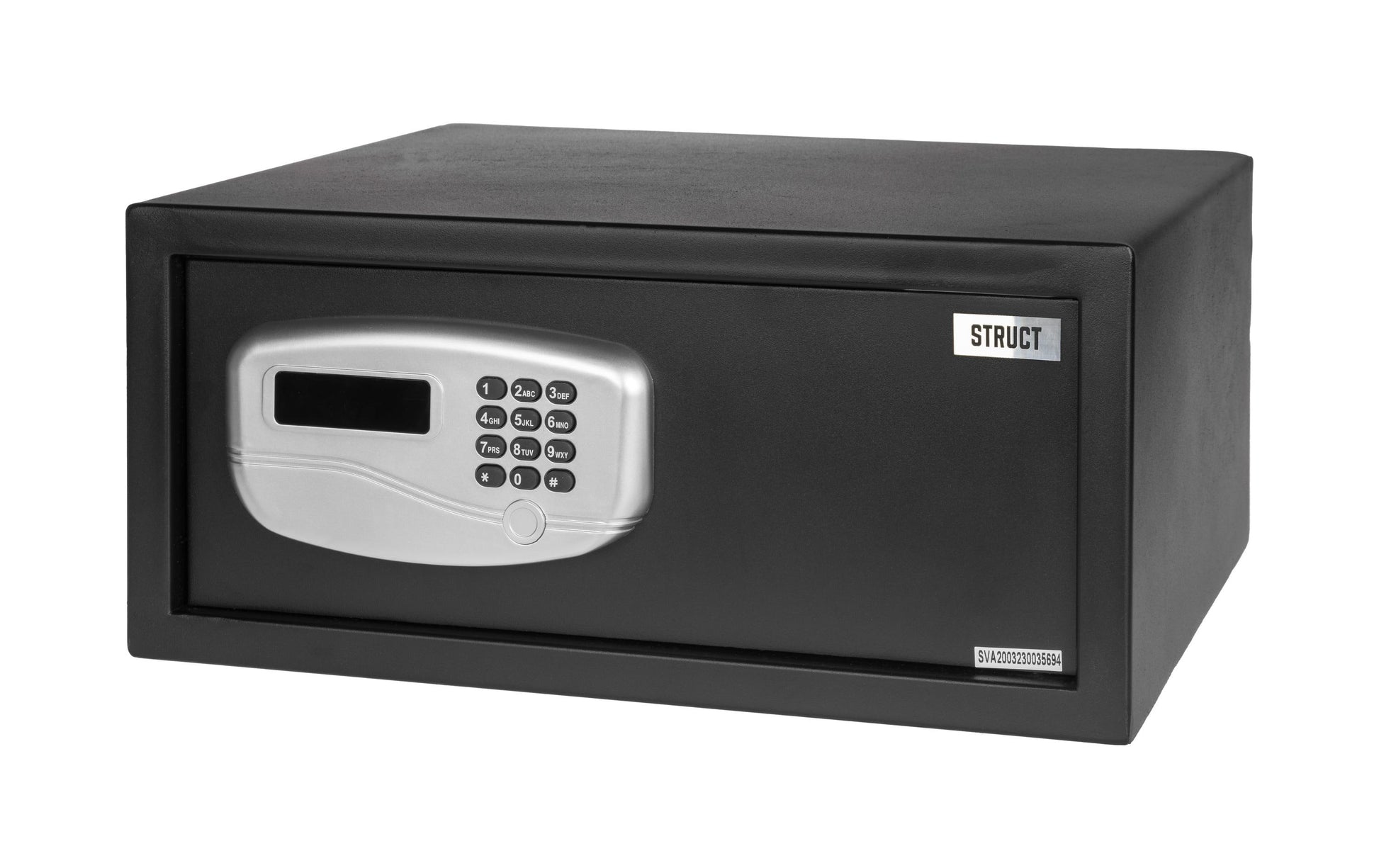 Struct Tresor – mit Zahlenschloss, Stahl, schwarz, 433 × 372 × 197 mm