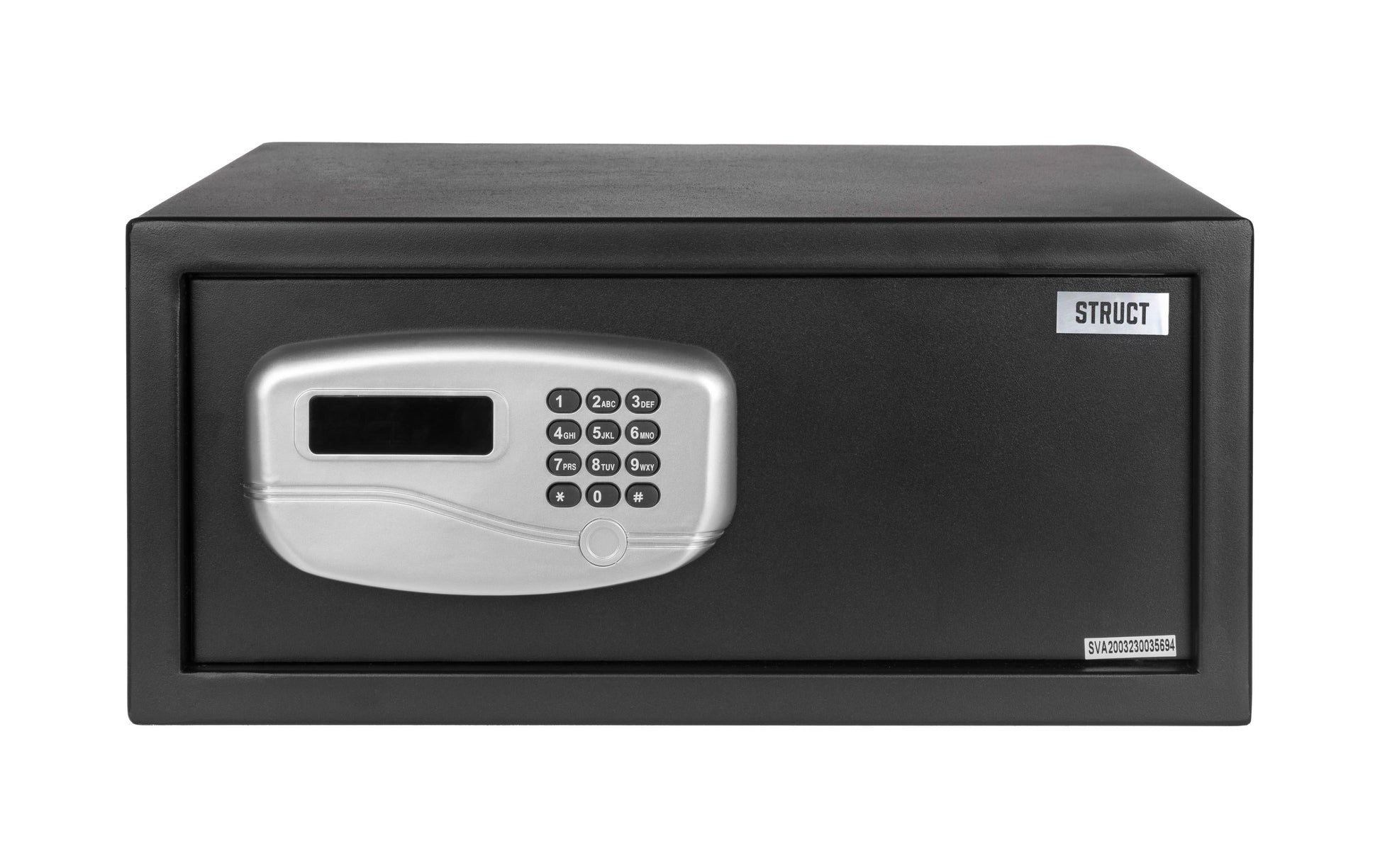 Struct Tresor – mit Zahlenschloss, Stahl, schwarz, 433 × 372 × 197 mm
