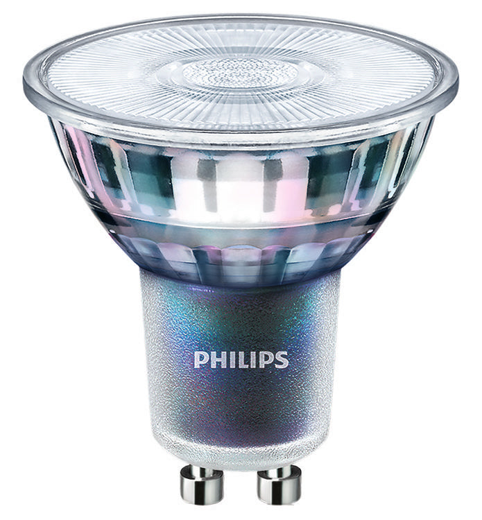 Philips LED-Leuchtmittel GU10 Spot – 400 lm, 5,5 W, 4000 K, 36°, dimmbar, Silber – MASTER LED ExpertColor