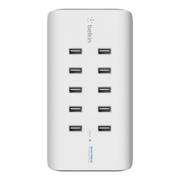 Belkin Ladestation – 120 W, 10× USB, 2,4 A pro Port