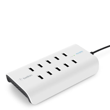 Belkin Ladestation – 120 W, 10× USB, 2,4 A pro Port