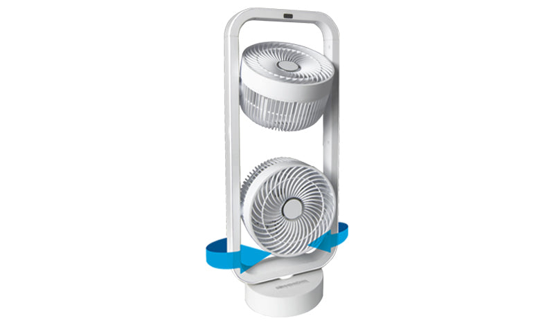 Sonnenkönig Standventilator Vind 2 – 3 Stufen, oszillierend, Timer, Fernbedienung, 70 W, 47 dB, Weiss