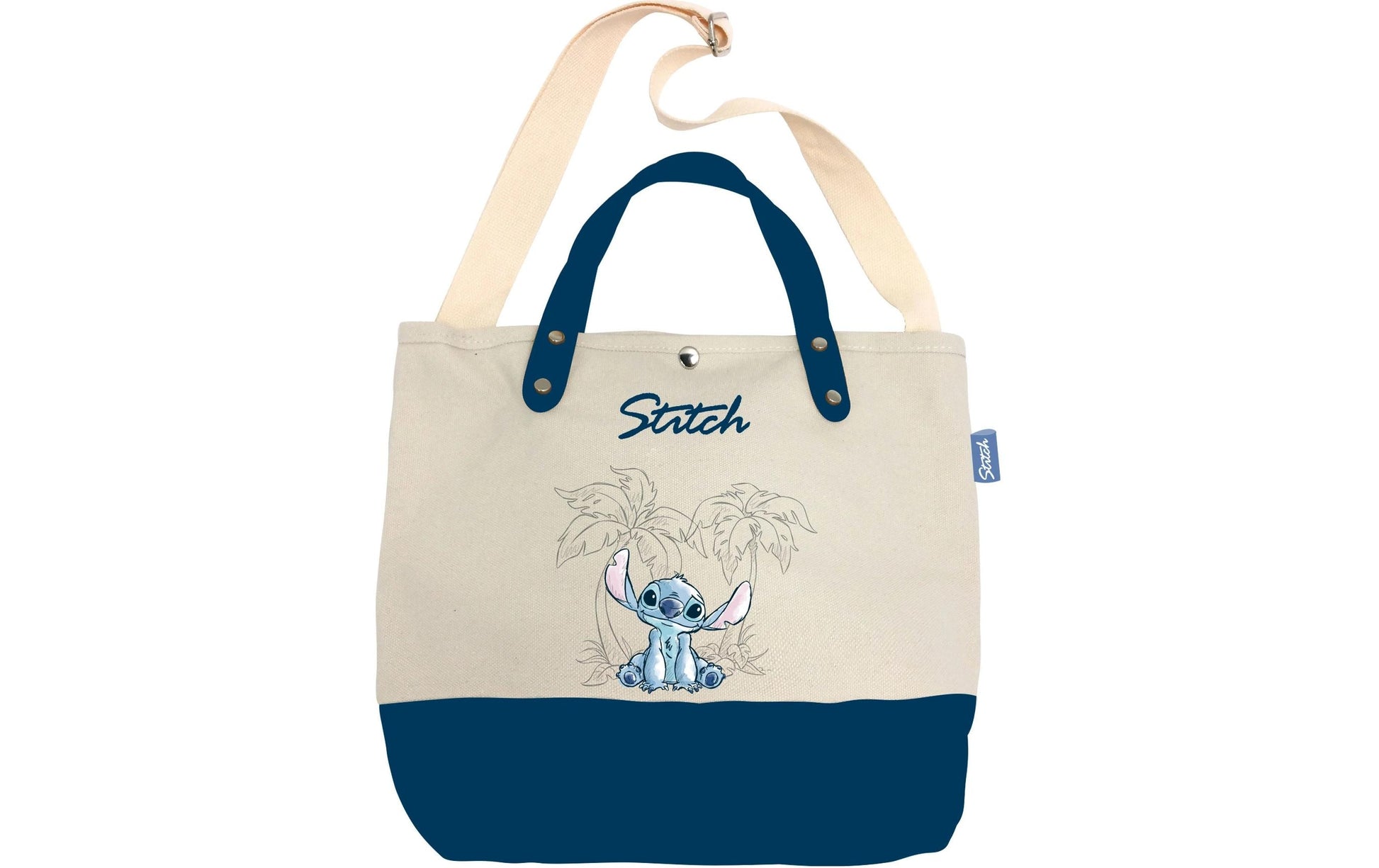 Arditex Handtasche – 37×11×26 cm – blau, Baumwolle – Lilo & Stitch