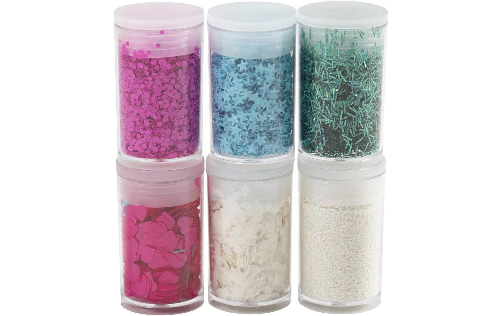 Creativ Company Glitzer- und Pailetten-Set, Mehrfarbig, 6 × 5 g