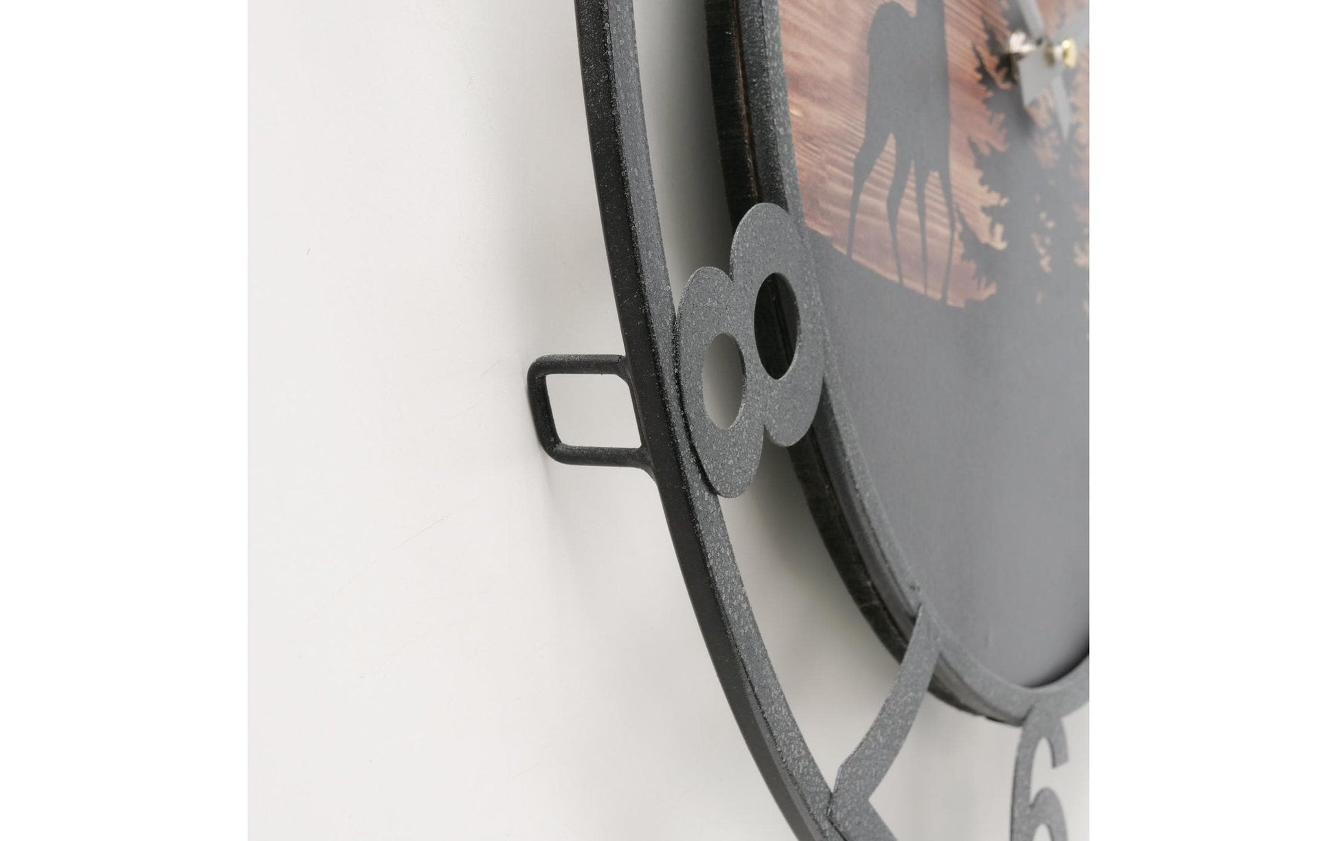 Boltze Wanduhr Ludwig – Ø 45 cm, schwarz, Holz