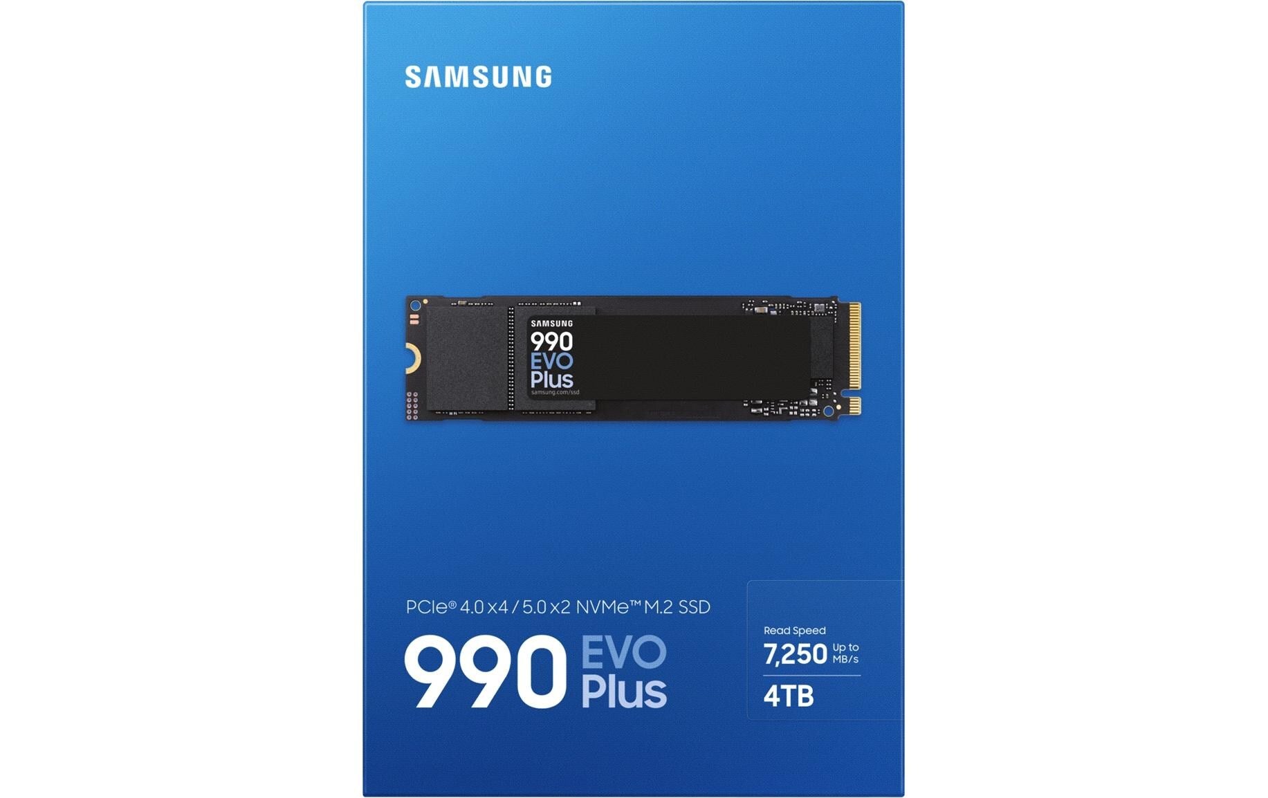 Samsung 990 EVO Plus – 4 TB M.2 2280 NVMe PCIe 4.0 SSD – 7250/6300 MB/s