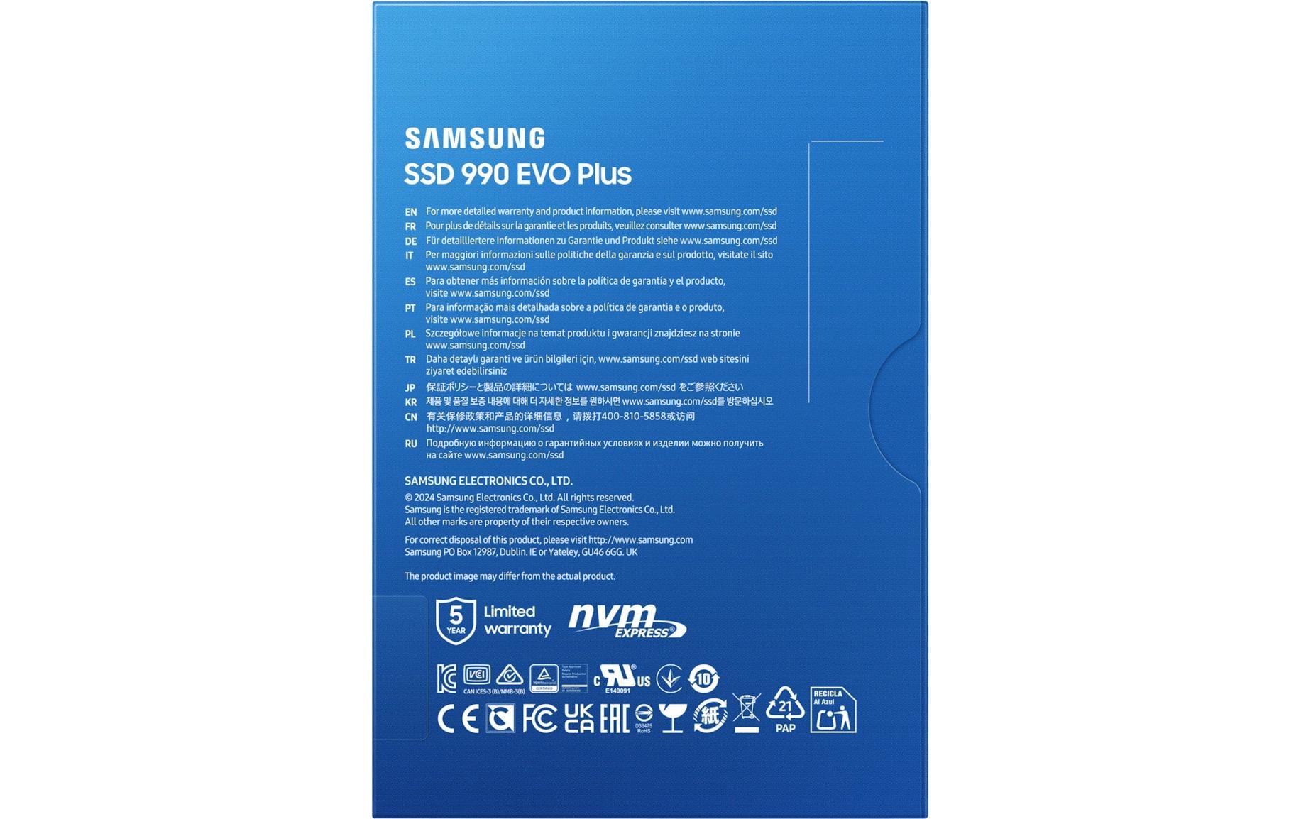 Samsung 990 EVO Plus – M.2 2280 NVMe PCIe 4.0 SSD, 7150/6300 MB/s