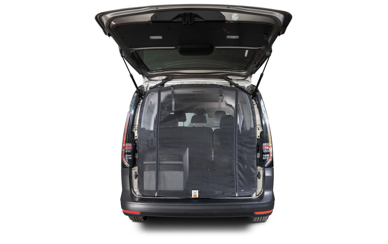 VanQuito Heckmoskitonetz – mit Reissverschluss, feines Mesh – für Ford – Schwarz – Glasfaser, PVC-beschichtet