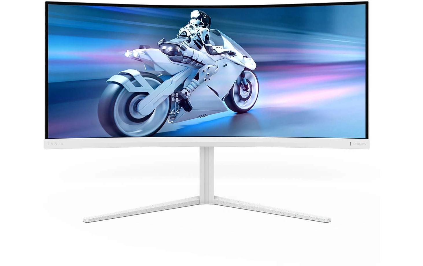 Philips Evnia 5000 34M2C5501A/00 – Monitor, 34", Curved, USB-Hub, Lautsprecher, VESA 100 × 100, Weiss
