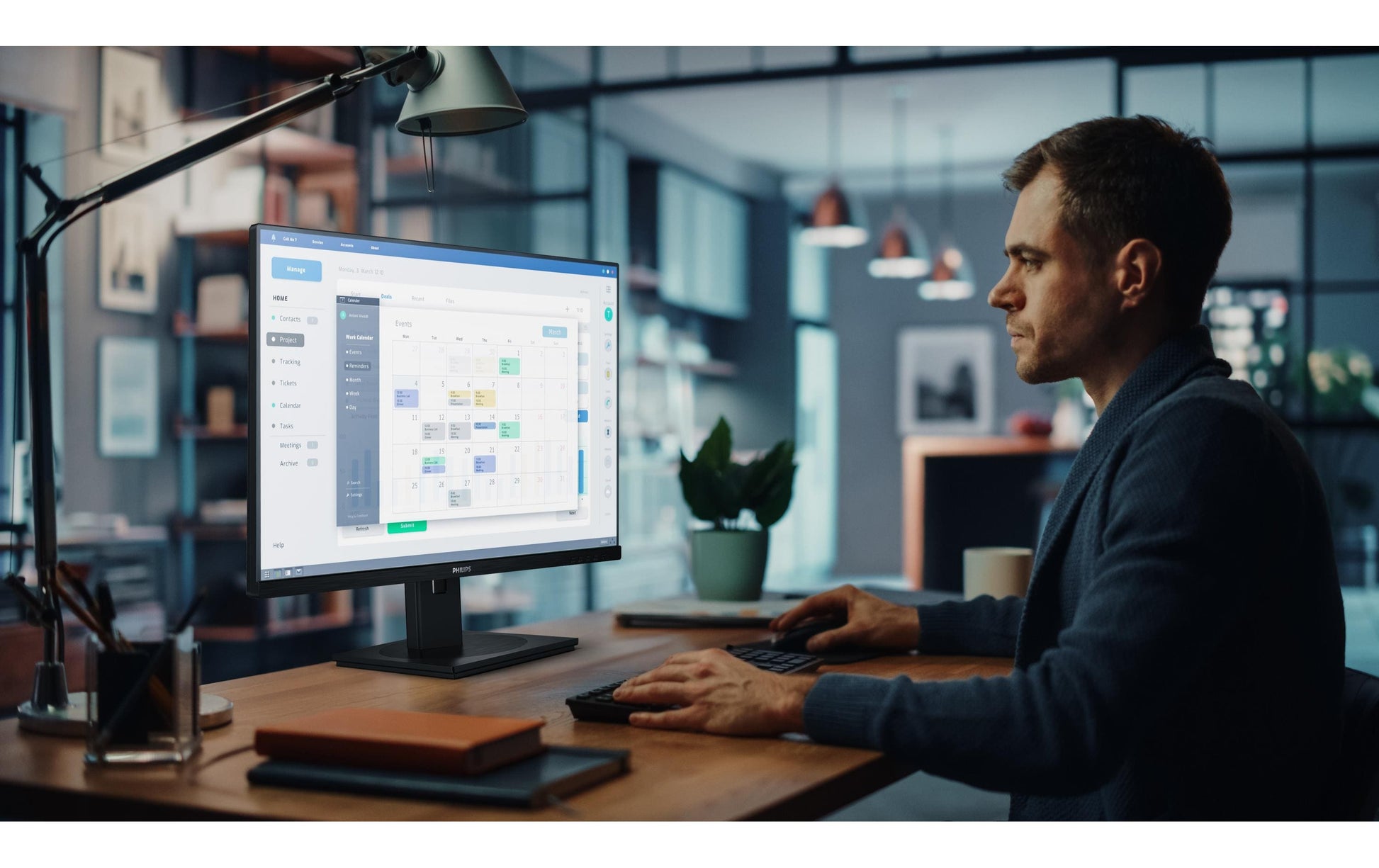 Philips 32B1U3900/00 – Monitor, 31,5", 350 cd/m², USB-C, 4× USB 3.0, Lautsprecher, VESA 100 × 100, Schwarz