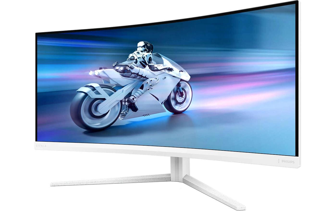 Philips Evnia 5000 34M2C5501A/00 – Monitor, 34", Curved, USB-Hub, Lautsprecher, VESA 100 × 100, Weiss