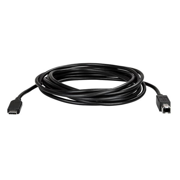 StarTech.com USB-C auf USB-B Kabel – USB 2.0 (480 Mbit/s) – 3 m – PVC-Mantel – Schwarz