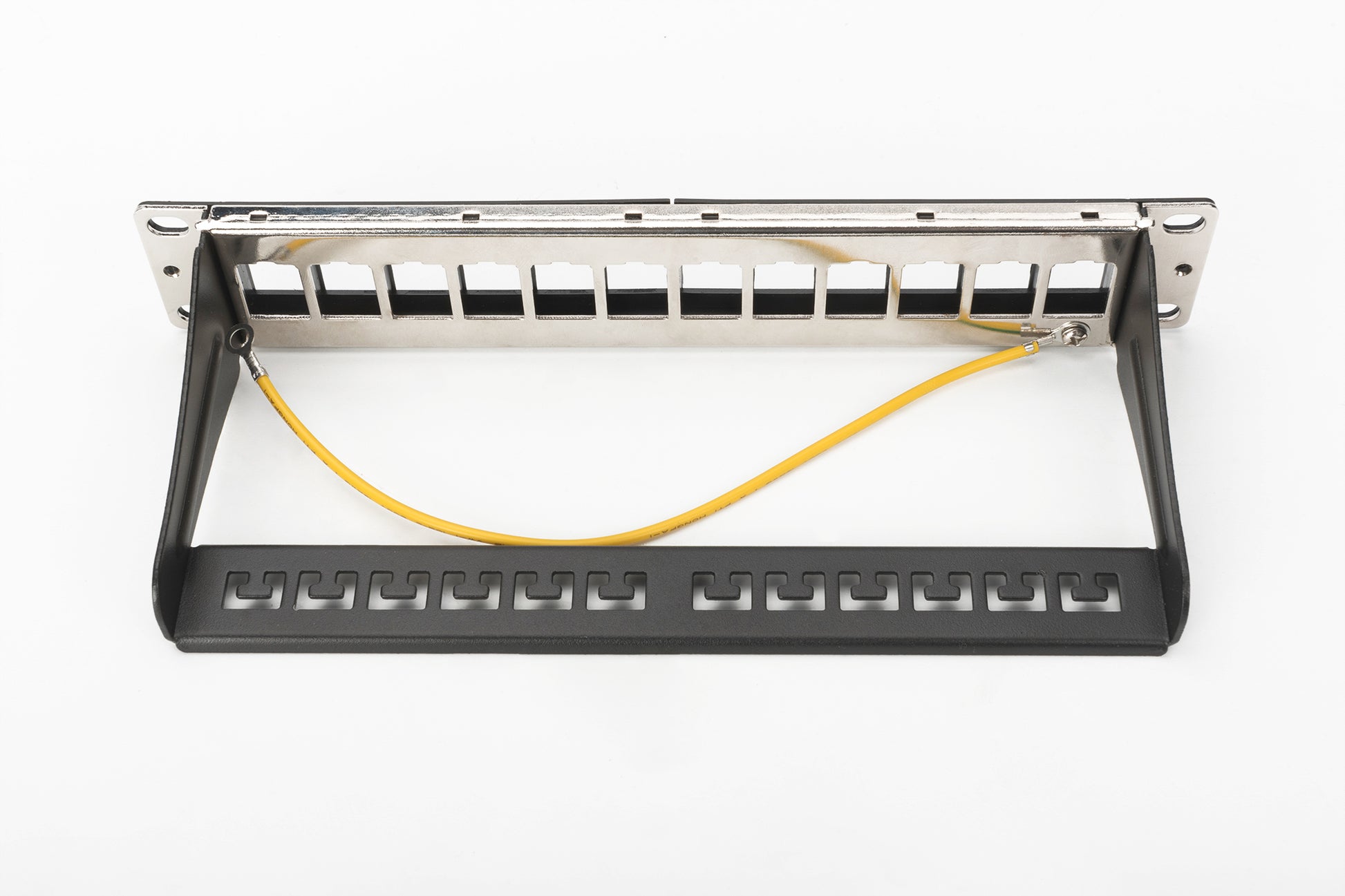 Digitus Patchpanel – 12-Port, 1U, Rackeinbau, Schwarz